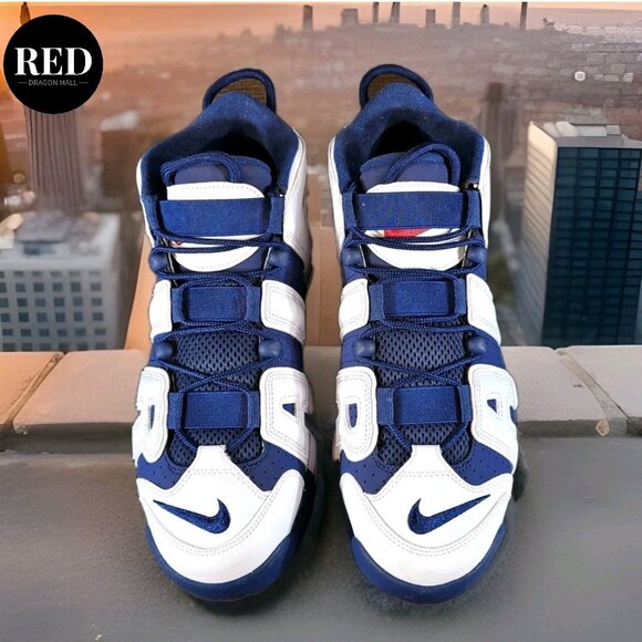 Nike Air More Uptempo 96 Shoes Olympic 2024 Navy White FQ8182-100 - Men\'s Sz 12
